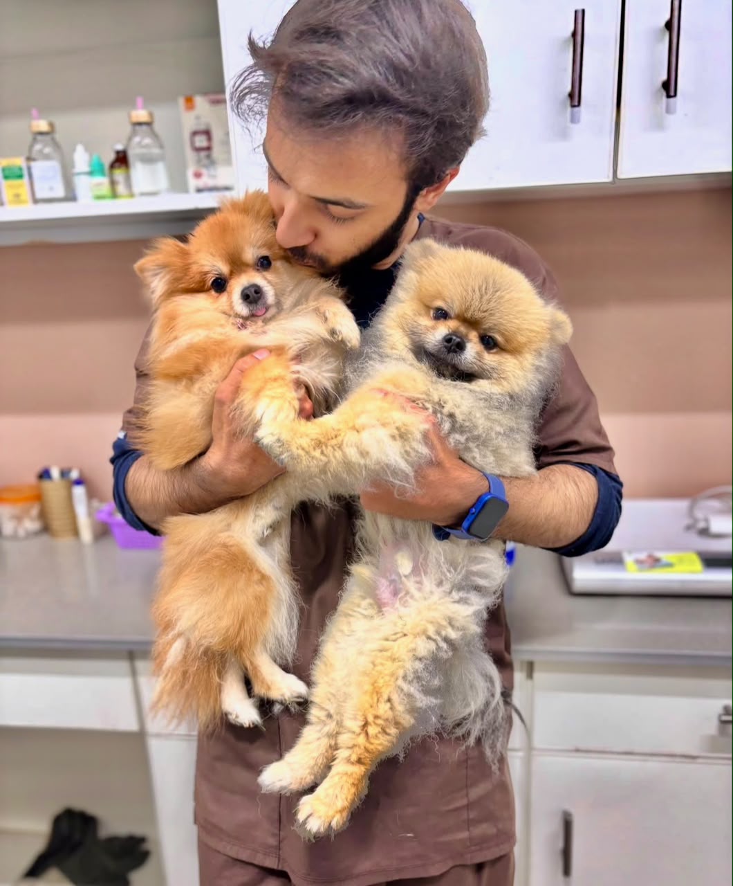 Veterinary team at Happy Tails during a procedure